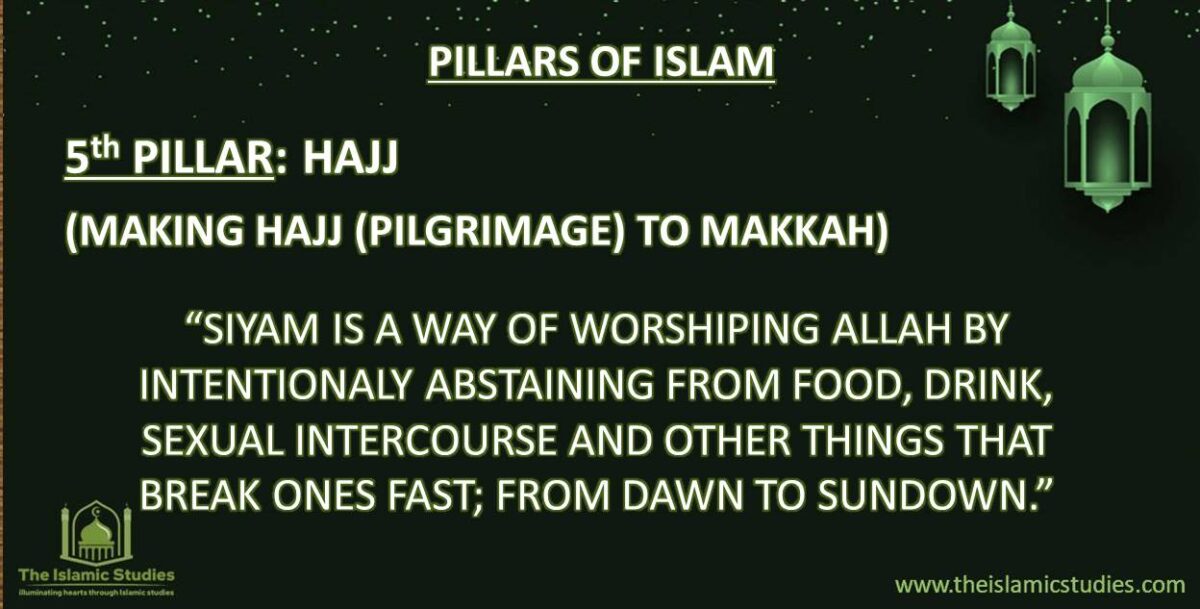 Fifth Pillar of Islam in English